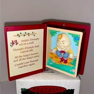 Vintage Hallmark Humpty Dumpty Mother Goose Book Series Christmas Ornament